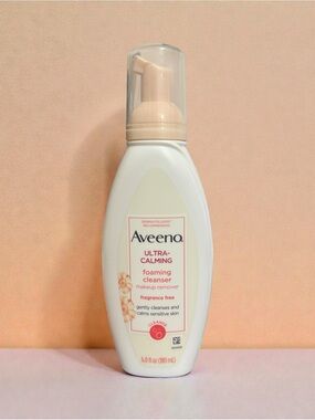 Aveeno Ultra Calming Foaming Cleanser Makeup Remover Fragrance Free 6fl oz NEW
